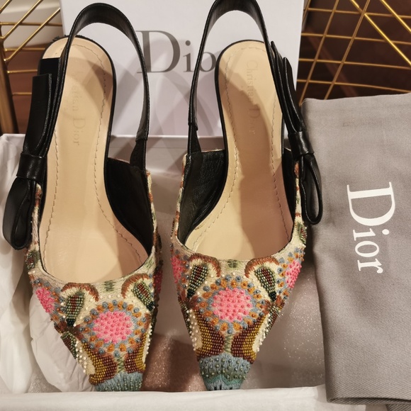 SIZE 37 Dior Kaleidoscope Sweet-D CYPRESS GR PUMP - Picture 2 of 4
